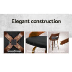 Artiss Set of 2 Wooden Bar Stools - Black BA-TW-8569-BKX2-AB