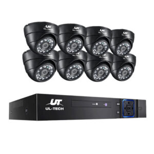 UL-tech 1080P CCTV Security Camera 8CH Dome DVR CCTV-8C-8D-BK