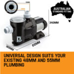 2000W Swimming Pool Spa Water Pump Electric Self Priming Filter 33600L/H V219-PMPPNSPROA2C0