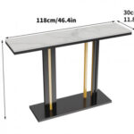 Interior Ave - Pandora Stone Marble Console - Marble & Black V355-IA-CO1-MB