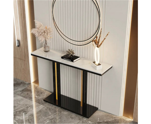 Interior Ave - Pandora Stone Marble Console - Marble & Black V355-IA-CO1-MB