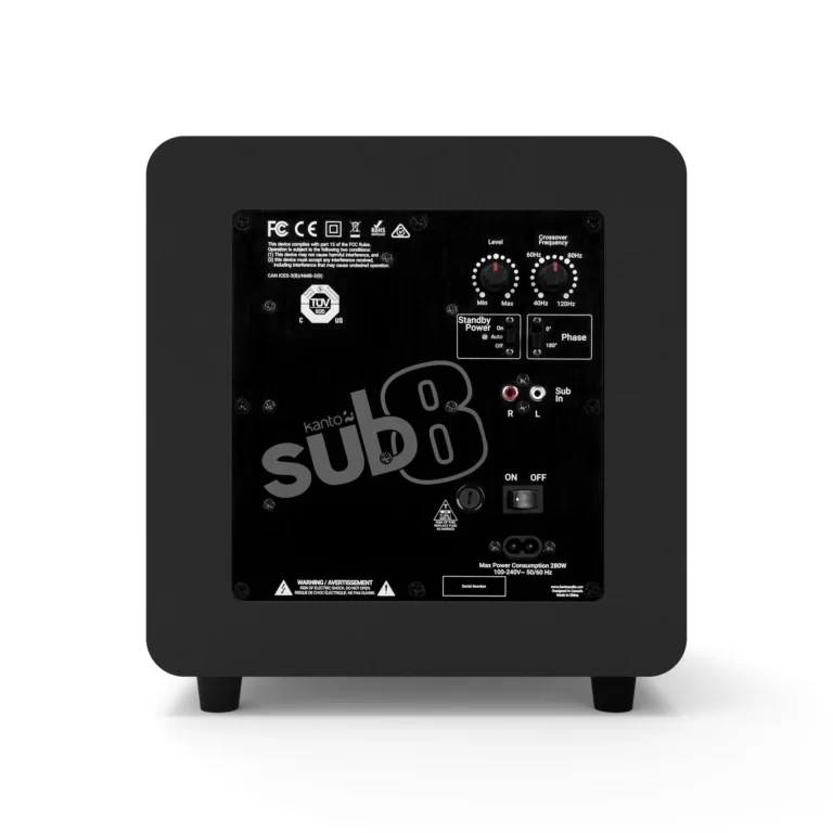 Kanto SUB8 300W 8" Sealed Powered Subwoofer Matte Black KO-SUB8VMB-I