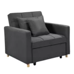 SURI 3-IN-1 Convertible Lounge Chair Bed - Dark Grey sofa-ygg-7001-lnn-dgy