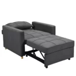 SURI 3-IN-1 Convertible Lounge Chair Bed - Dark Grey sofa-ygg-7001-lnn-dgy