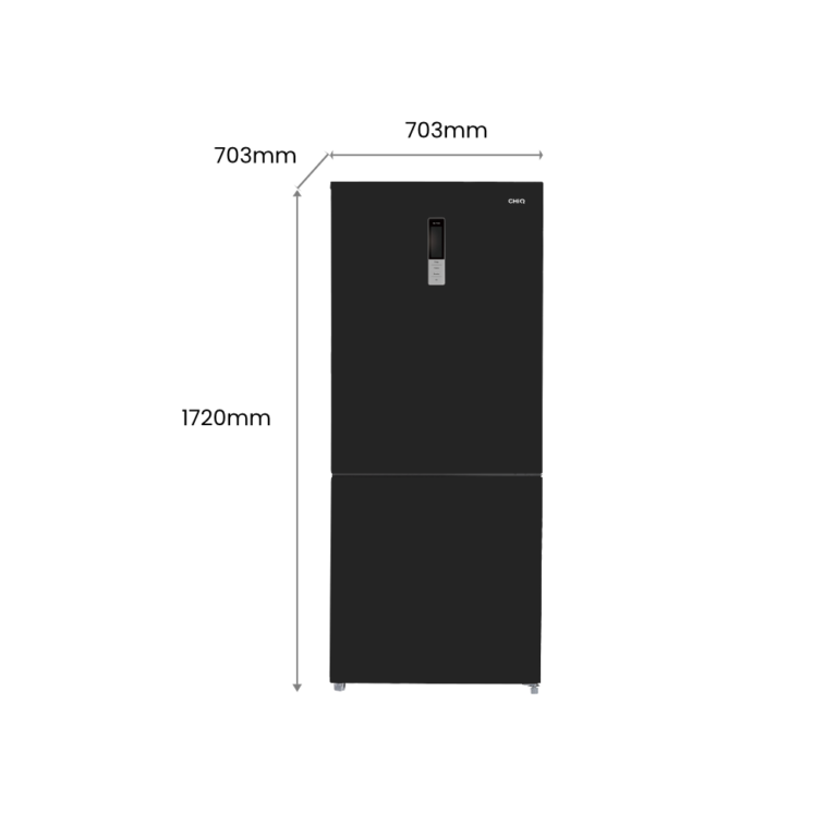 Chiq CBM393NB 396L Bottom Mounted Black Fridge
