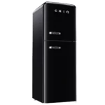 Chiq CRTM200NB 202L Frost Free Retro Style Top Mounted Black Fridge