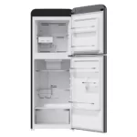 Chiq CRTM200NB 202L Frost Free Retro Style Top Mounted Black Fridge