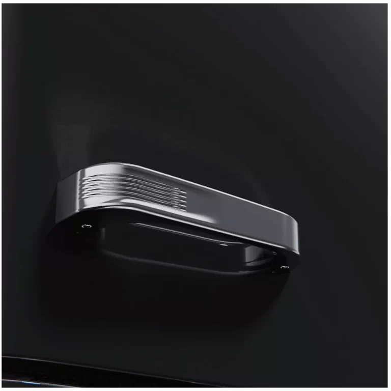 Chiq CRTM200NB 202L Frost Free Retro Style Top Mounted Black Fridge