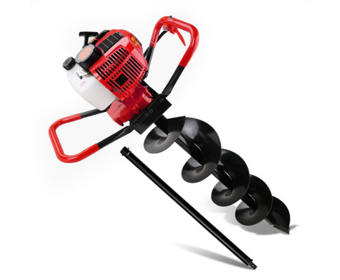 Giantz 80CC Petrol Post Hole Digger Drill Borer Fence Extension Auger Bits DI-SF-RDBK-AUG200