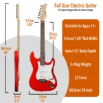 3rd Avenue Electric Guitar Pack - Red NM-XF203ARDPK