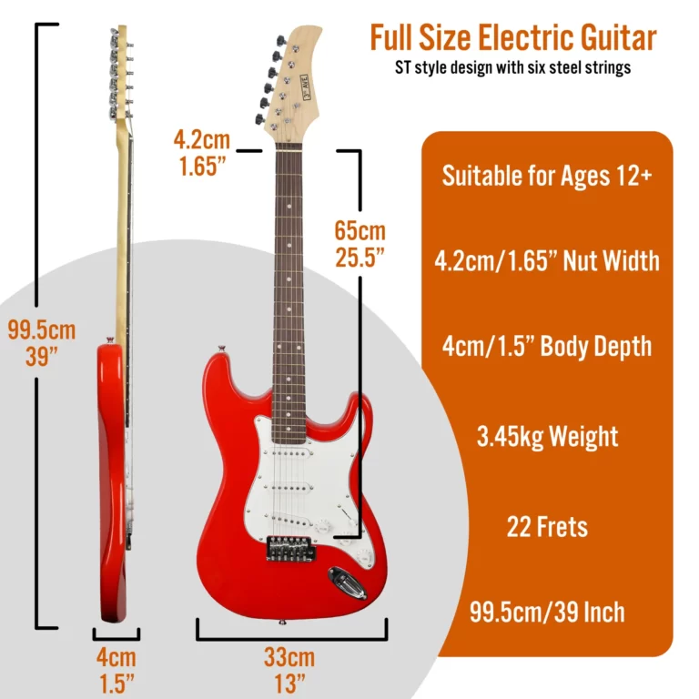 3rd Avenue Electric Guitar Pack - Red NM-XF203ARDPK