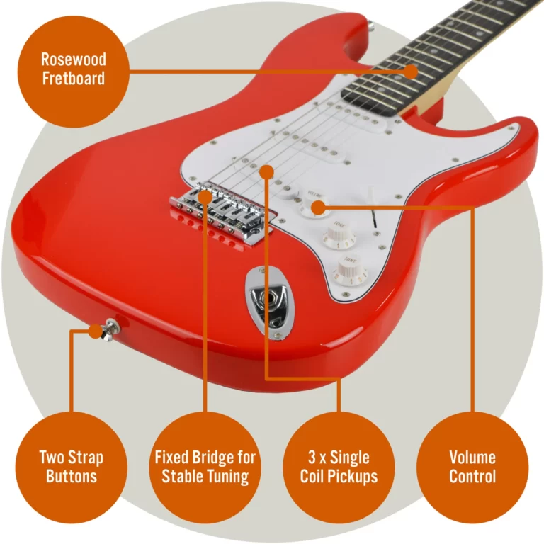 3rd Avenue Electric Guitar Pack - Red NM-XF203ARDPK