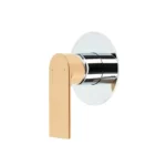 Prato Wall Mounted Bath and Shower Mixer - Luxury Chrome with Rose Gold AGZ-PR0809-CR