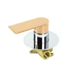 Prato Wall Mounted Bath and Shower Mixer - Luxury Chrome with Rose Gold AGZ-PR0809-CR