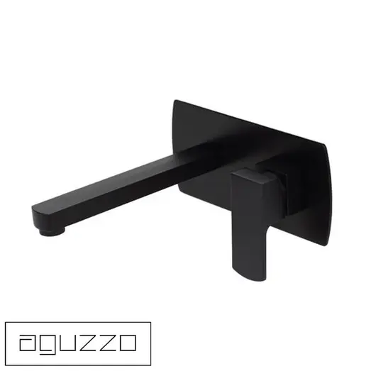 Terrus Single Lever Mixer and Spout - Wall Mounted - Matte Black AGZ-TE0019-B