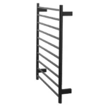 EZY FIT Heated Towel Rail - Round Tube - Dual Wired - Matte Black AGZHTR-RND-600-0855-B