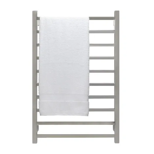 Aguzzo EZY FIT Heated Towel Rail - Square Tube - Dual Wired Polished SS AGZHTR-SQR-600-0858