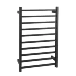 AGUZZO Ezy Fit Dual Wired Square Tube Heated Towel Rail 60 x 92cm - Matte Black AGZHTR-SQR-600-0858-B