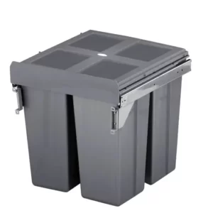 Valet 90L Twin Slide Out Concealed Waste Bin EL-SM600-0502