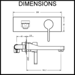 Brighton Wall Mounted Single Lever Mixer and Spout RSEEO505B0249