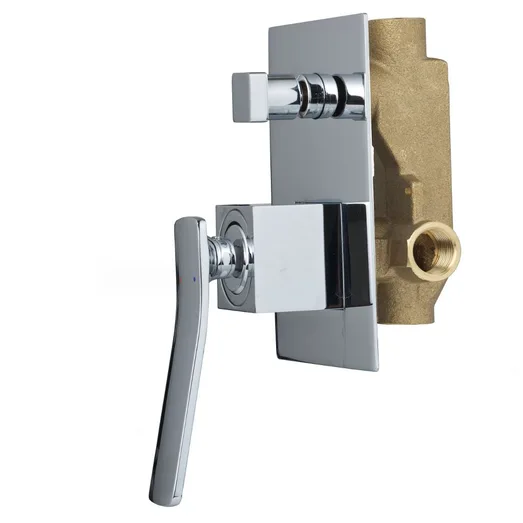 Cortina Wall Mounted Bath and Shower Mixer with Diverter - Chrome RSEEO505B0253