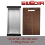 SWEDIA Dante Stainless Steel Sink - 800mm Double Bowl - 1.5mm Thick SWEDIADANDB0602