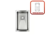 SWEDIA Dante Stainless Steel Sink - 300mm Half Bowl DEEP Kitchen Sink - 1.5mm Thick SWEDIADANHB0740