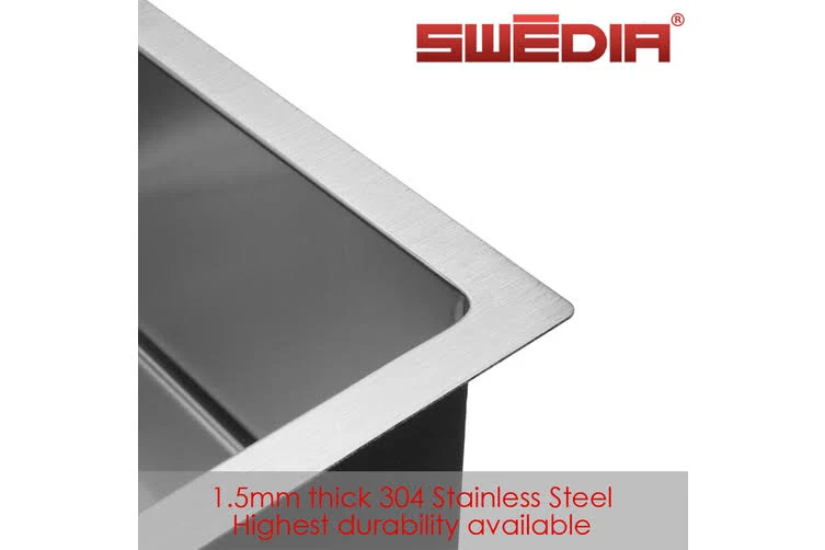 SWEDIA Dante Stainless Steel Sink - 760mm Large Single Bowl - 1.5mm Thick SWEDIADANLB0601