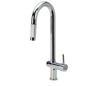 Vale Superb Goose Neck Kitchen Mixer Tap with Pull-Out - Chrome VALE-SUP0431