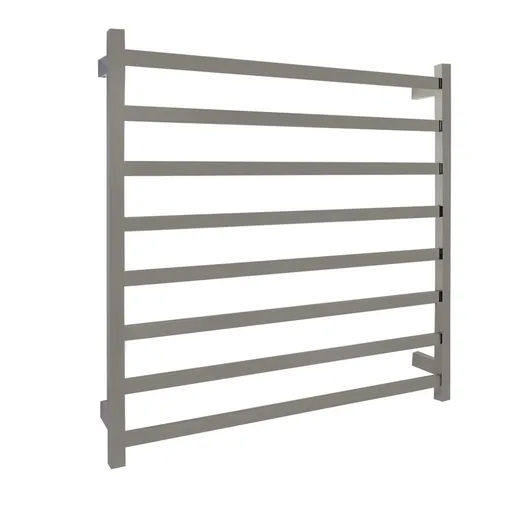 AGUZZO EZY FIT Heated Towel Rail - Flat Tube - Dual Wired - Polished SS AGZHTR-FLT-900-0863