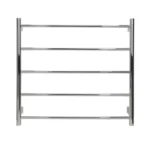 AGUZZO EZY FIT Heated Towel Rail - Round Tube - Dual Wired - Polished SS AGZHTR-RND-750-0856