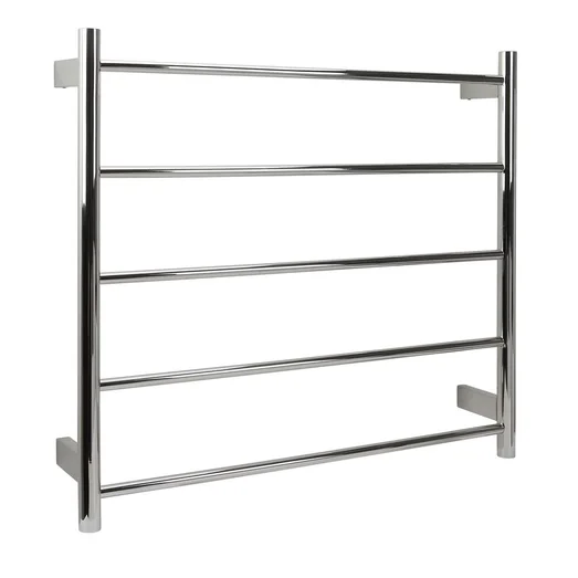 AGUZZO EZY FIT Heated Towel Rail - Round Tube - Dual Wired - Polished SS AGZHTR-RND-750-0856