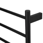AGUZZO EZY FIT Heated Towel Rail - Round Tube - Dual Wired - Matte Black AGZHTR-RND-900-0857-B