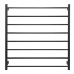AGUZZO EZY FIT Heated Towel Rail - Round Tube - Dual Wired - Matte Black AGZHTR-RND-900-0857-B