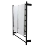 AGUZZO EZY FIT Heated Towel Rail - Round Tube - Dual Wired - Matte Black AGZHTR-RND-900-0857-B