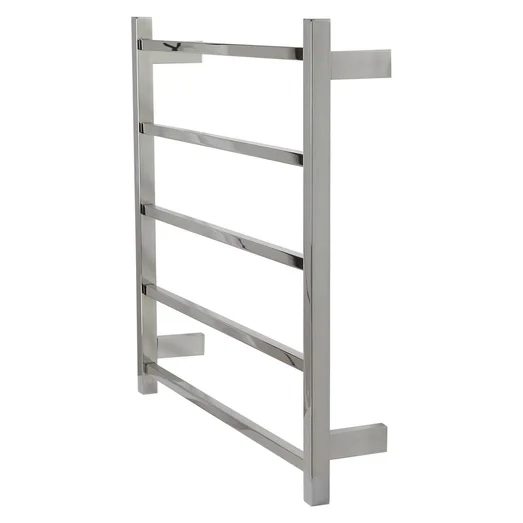 AGUZZO EZY FIT Heated Towel Rail - Square Tube - Dual Wired - Polished SS AGZHTR-SQR-750-0859