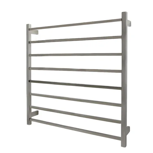 AGUZZO EZY FIT Heated Towel Rail - Square Tube - Dual Wired - Polished SS AGZHTR-SQR-900-0860