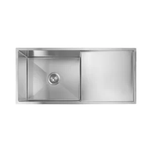 AGUZZO 960mm Single Bowl with Drainer Stainless Steel Kitchen Sink Top/Under Mount AGZSSS-TWM4-0750