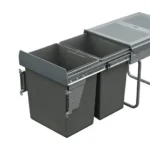 Elite Domestique Bottom Mounted 40L Twin Slide Out Concealed Waste Bin with Soft Close EL-400-2-0217-D