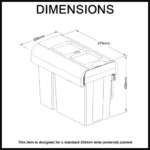 Elite 30L Twin Slide Out Concealed Waste Bin - Slim Profile ELITEPOB-300-2-1642-R