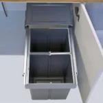 Elite Domestique Bottom Mounted 40L Twin Slide Out Concealed Waste Bin ELITEPOB-450-2-0218-D