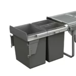 ELITE Domestique 40L Triple Slide Out Concealed Waste Bin EL-450-3-1215-D