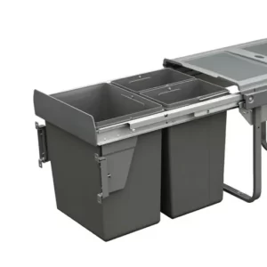 ELITE Domestique 40L Triple Slide Out Concealed Waste Bin EL-450-3-1215-D