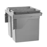 HIGOLD 56L Twin Slide Out Concealed Waste Bin - for a 600mm Cabinet - Side Mounted - Includes Integrated Door Bracket HG-306081-2106