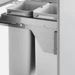 HIGOLD 56L Triple Slide Out Concealed Waste Bin for a 600mm Cabinet - Side Mounted - Includes Integrated Door Bracket HG-306082-2107