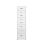 Levede Office Cabinet 8 Drawer Drawers Storage Cabinets Steel Rack Home White HO0403-8-WH