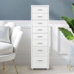 Levede Office Cabinet 8 Drawer Drawers Storage Cabinets Steel Rack Home White HO0403-8-WH