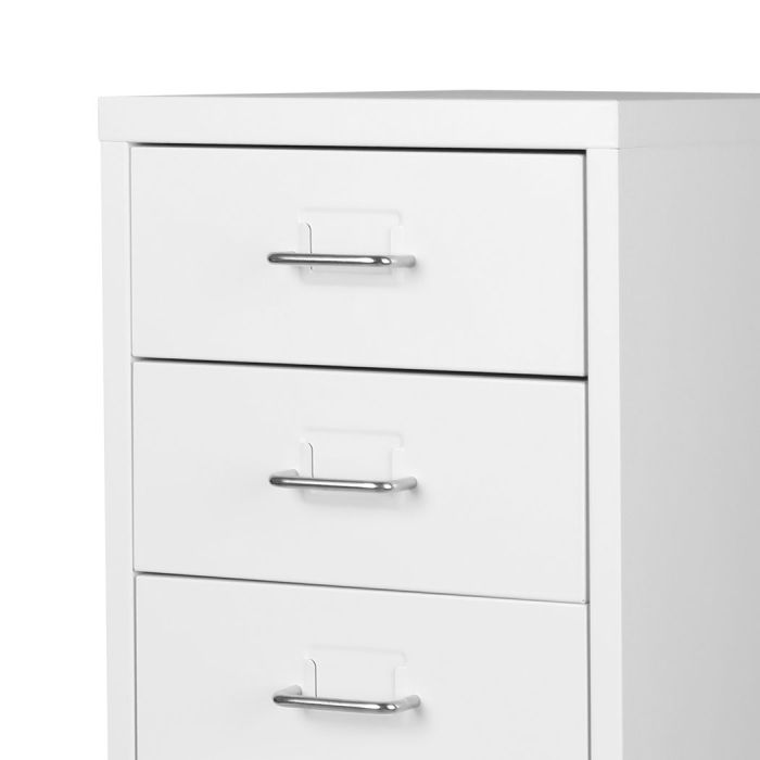 Levede Office Cabinet 8 Drawer Drawers Storage Cabinets Steel Rack Home White HO0403-8-WH