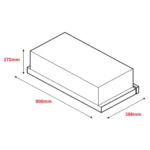 Omega ORT91X 90cm Stainless Steel Slideout Rangehood
