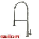 SWEDIA Prima Brushed Stainless Steel Kitchen Sink Mixer Tap Dual Flow SWEDISM0182-BR